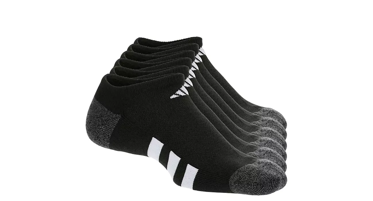 BOYS ATHLETIC CUSHIONED NO SHOW SOCKS 6 PAIRS>ADIDAS Discount