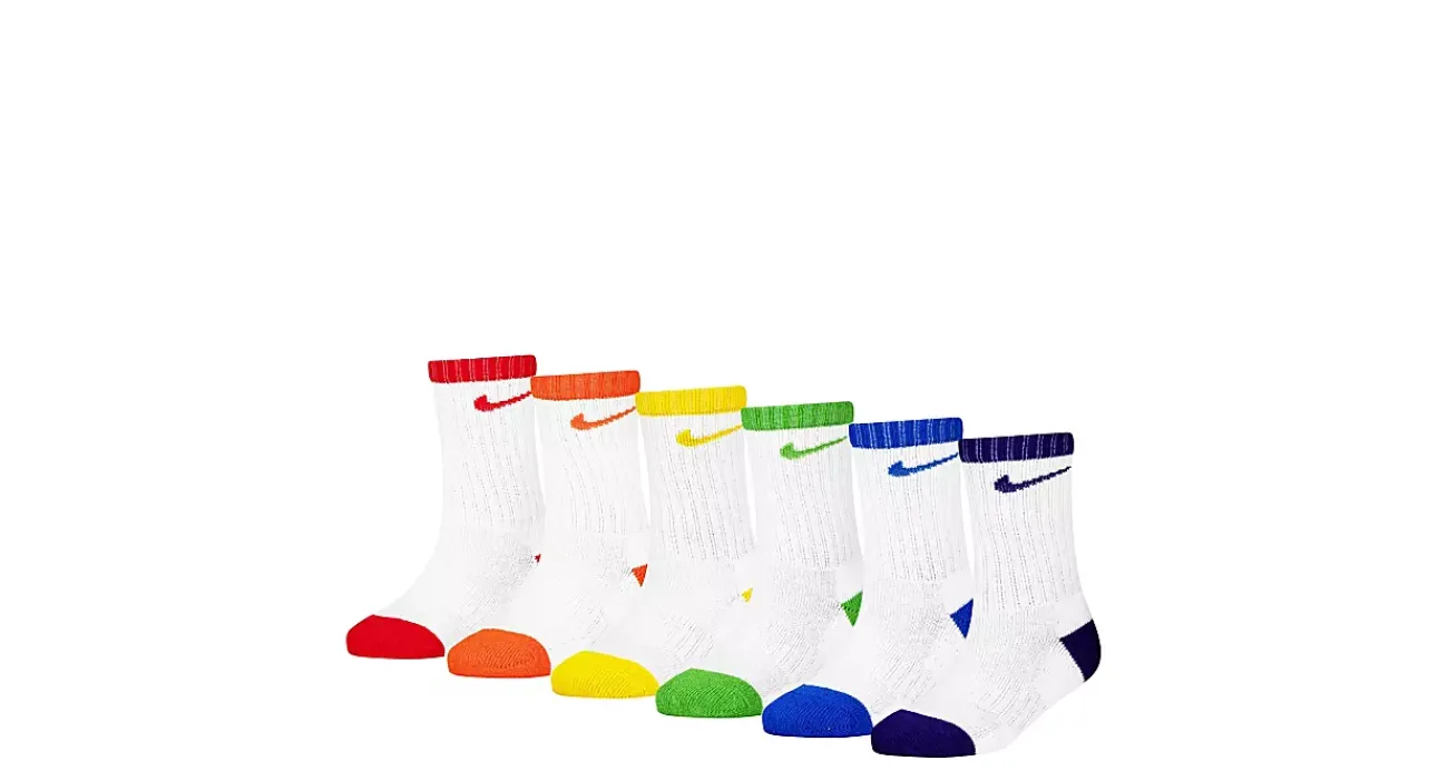 BOYS CREW SOCKS 6 PAIRS>NIKE New