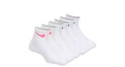GIRLS 4-5 QUARTER SOCKS 6 PAIRS>NIKE