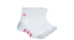 GIRLS ATHLETIC CUSHIONED QUARTER SOCKS 6 PAIRS>ADIDAS New