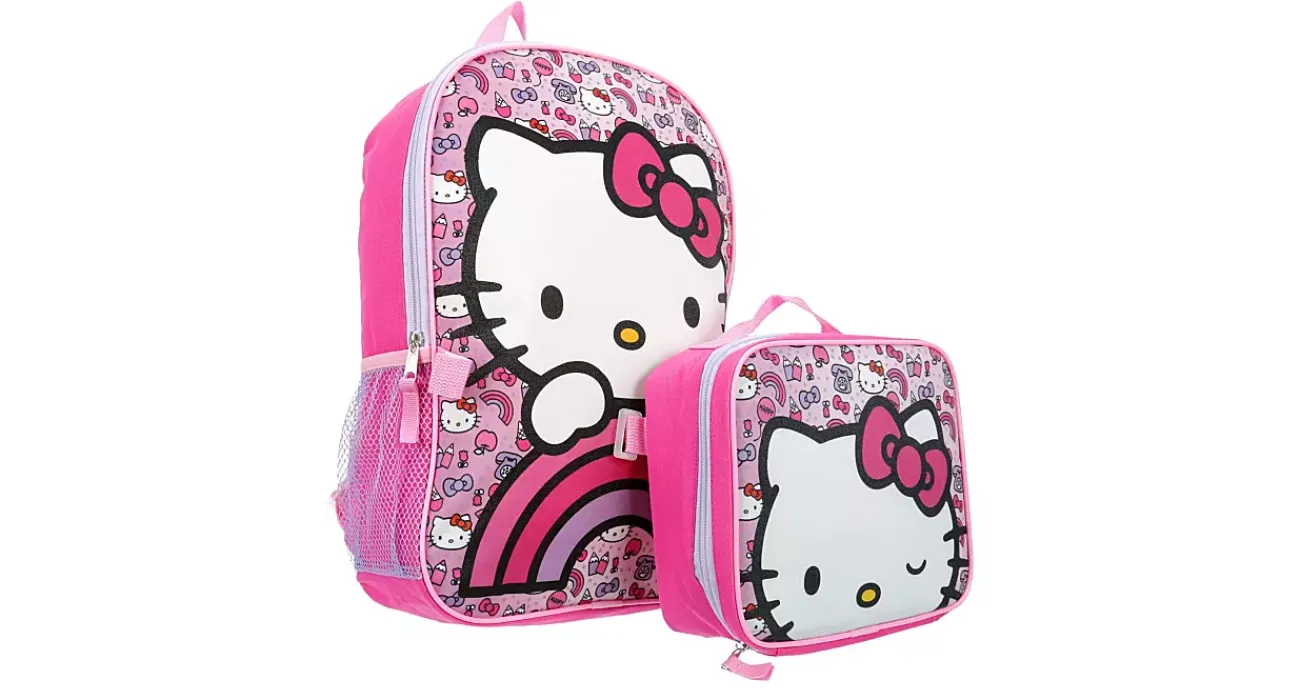 GIRLS BACKPACK SET WITH LUNCHBOX>HELLO KITTY New
