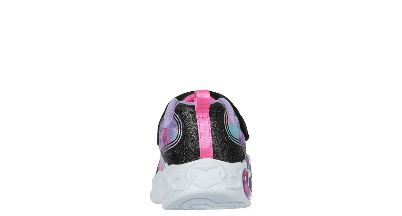 GIRLS LITTLE KID HEART LIGHTS LIGHT UP SNEAKER>SKECHERS New