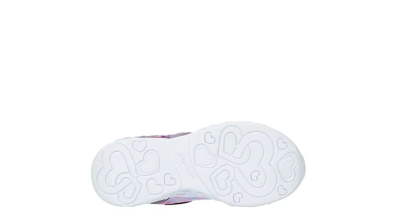 GIRLS LITTLE KID HEART LIGHTS LIGHT UP SNEAKER>SKECHERS New