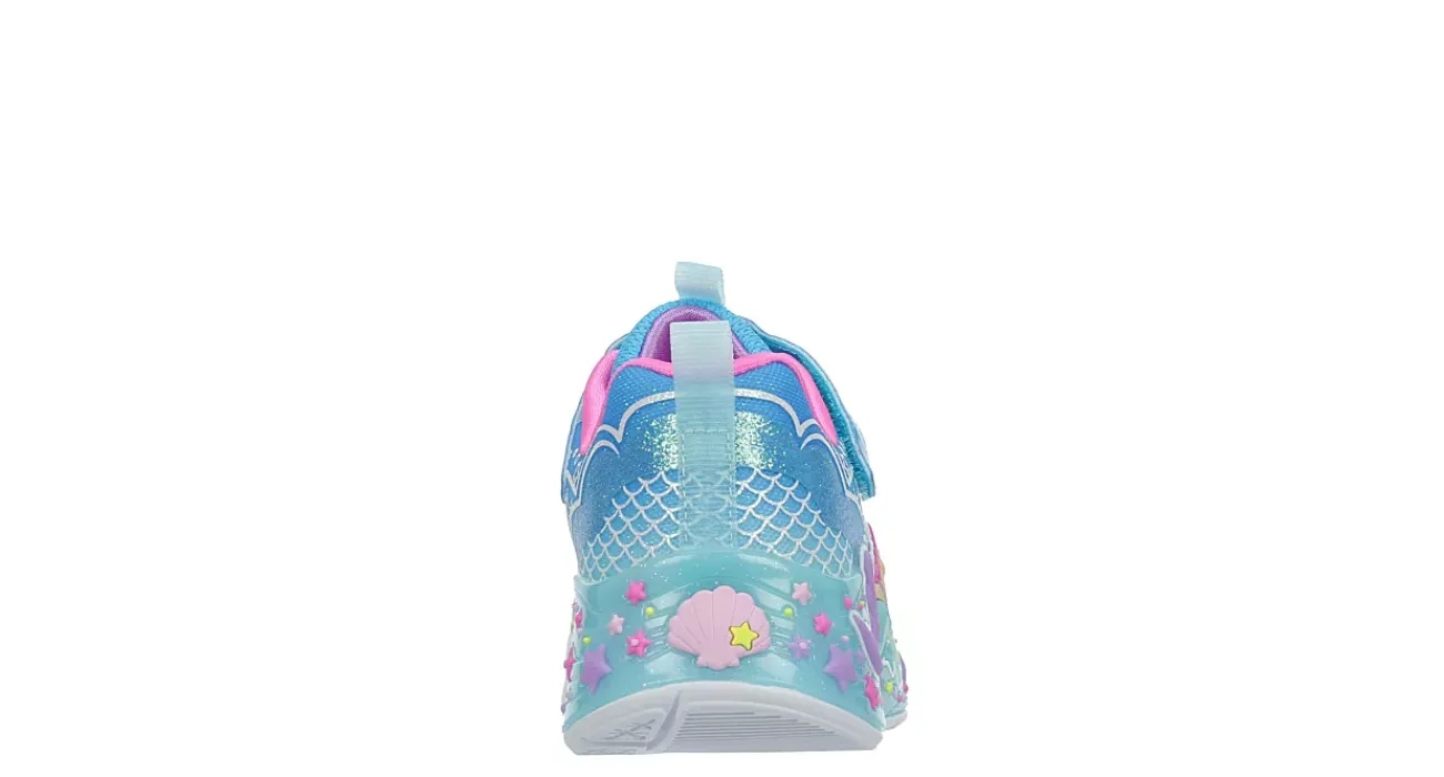 GIRLS LITTLE KID MERMAID DREAMS LIGHT UP SNEAKER>SKECHERS Clearance