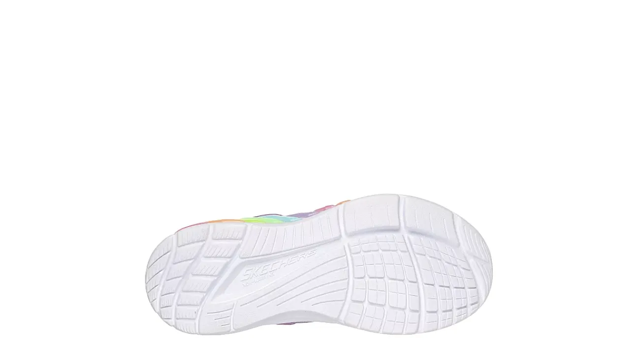 GIRLS LITTLE KID RAINBOW CRUISERS LIGHT UP SNEAKER>SKECHERS Best