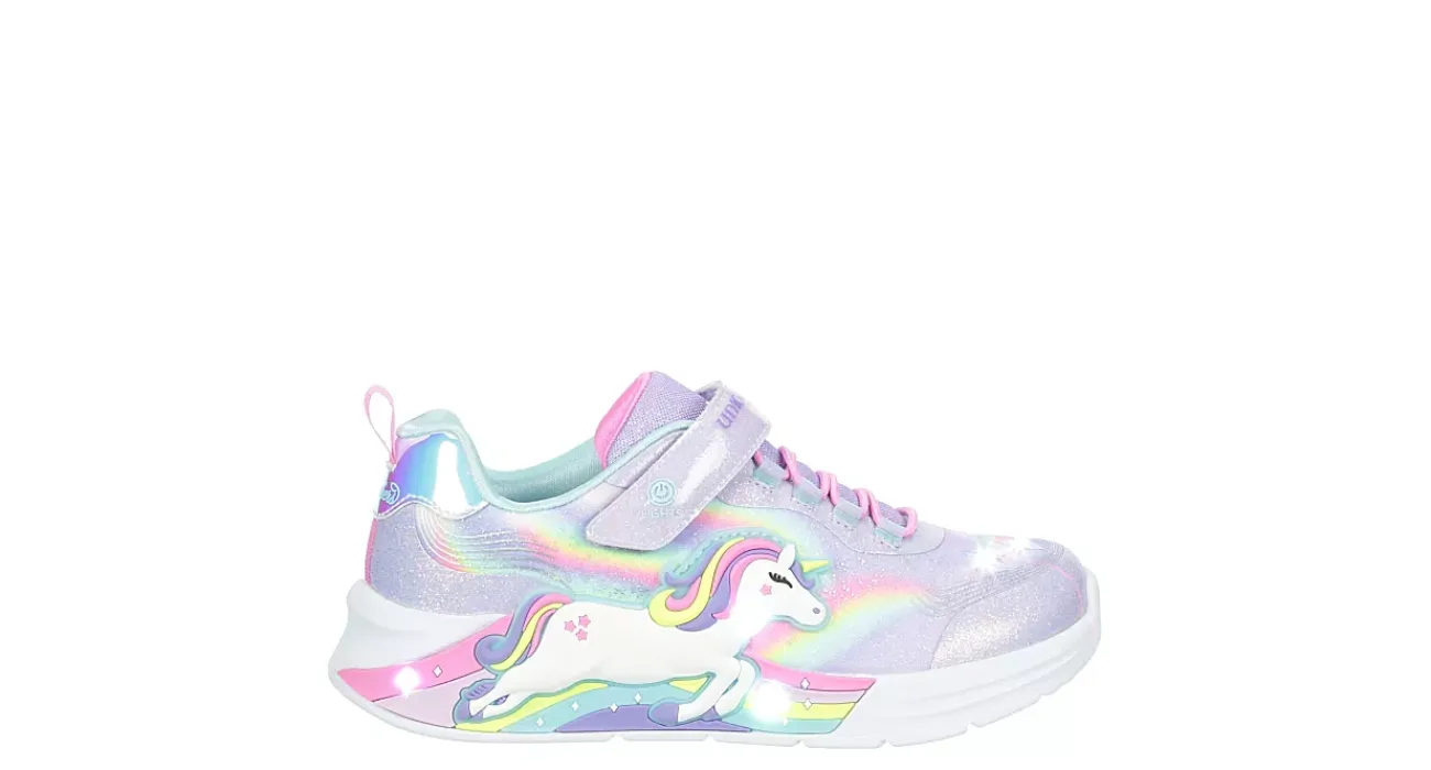 GIRLS LITTLE KID UNICORN CHASER LIGHT UP SNEAKER>SKECHERS Online