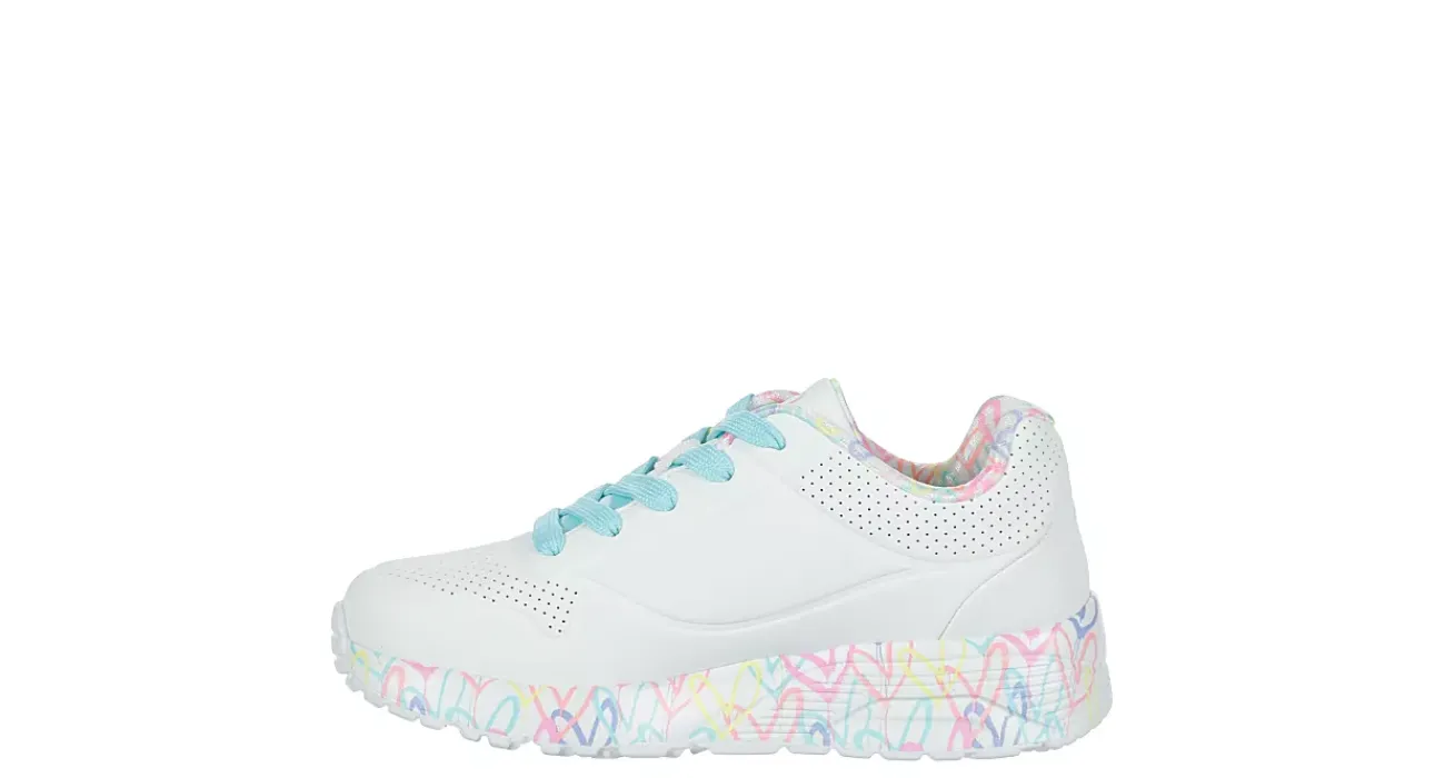 GIRLS LITTLE-BIG KID JGOLDCROWN UNO LITE SNEAKER>SKECHERS Clearance