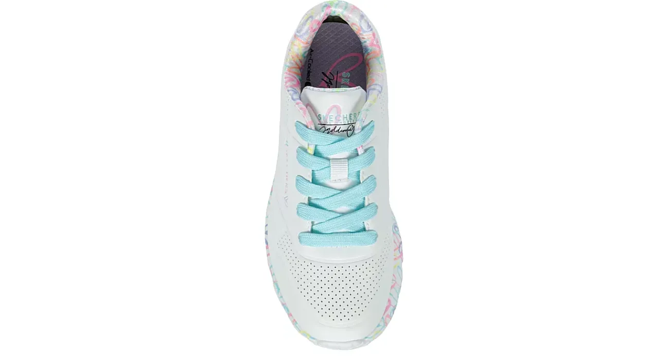GIRLS LITTLE-BIG KID JGOLDCROWN UNO LITE SNEAKER>SKECHERS Clearance