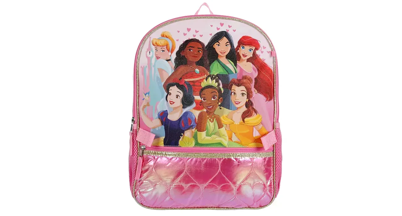 GIRLS 5 PIECE BACKPACK SET>PRINCESS New
