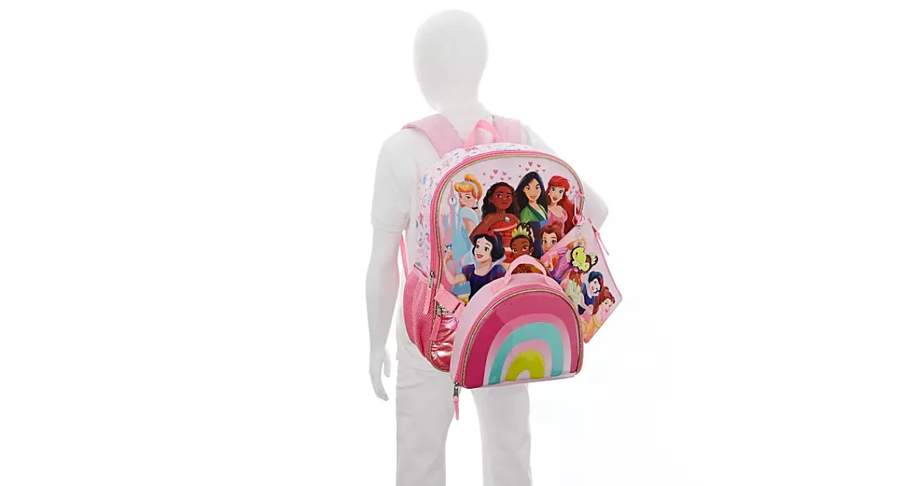 GIRLS 5 PIECE BACKPACK SET>PRINCESS New