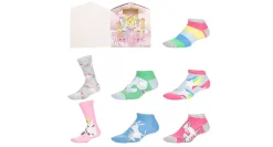 GIRLS SOCKINGHAM PALACE BOX SET 7 PAIRS>SOF SOLE Clearance