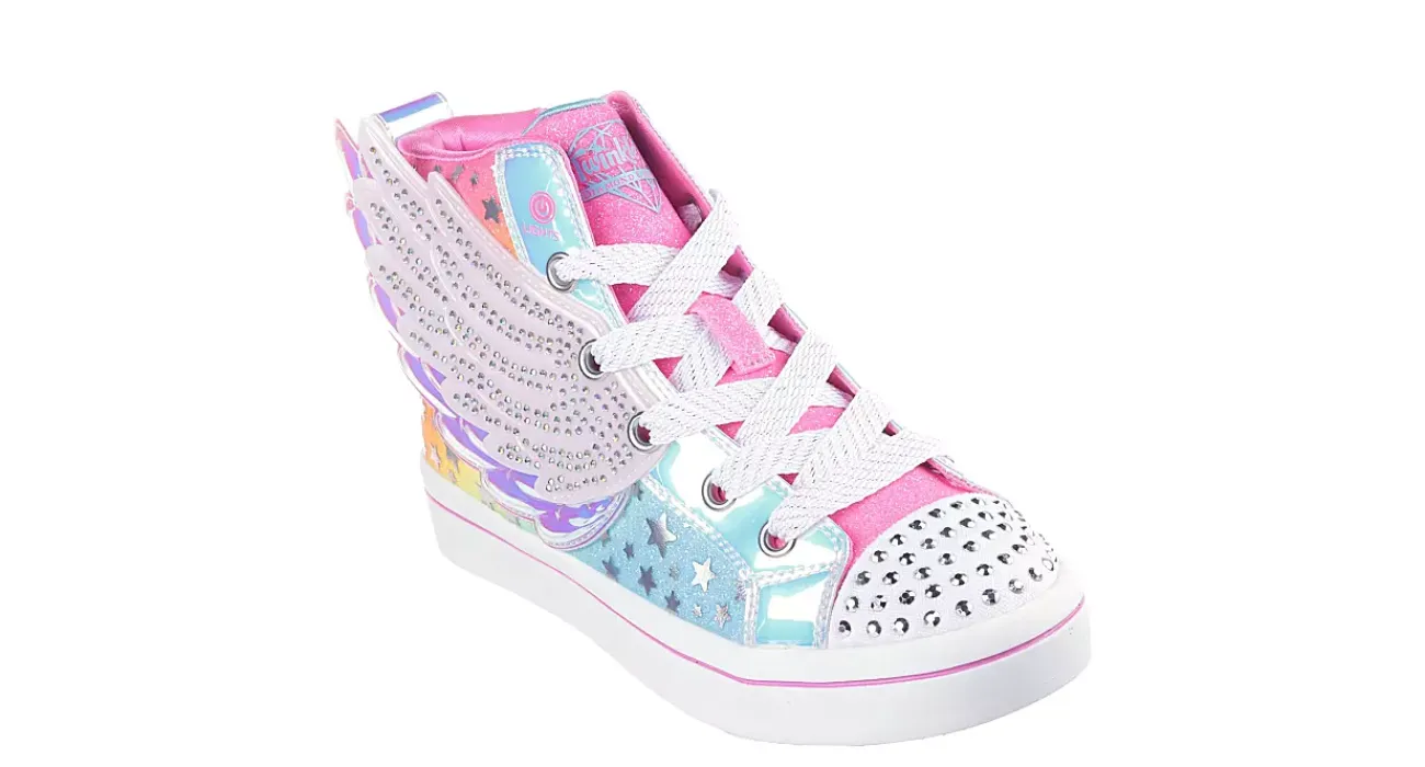 GIRLS TWI-LITES 2.0 STUDDED WING LIGHT UP SNEAKER>SKECHERS Sale