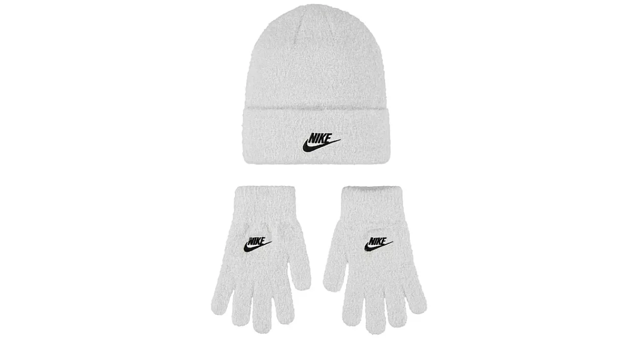 GIRLS TWINKLE COZY BEANIE SET>NIKE