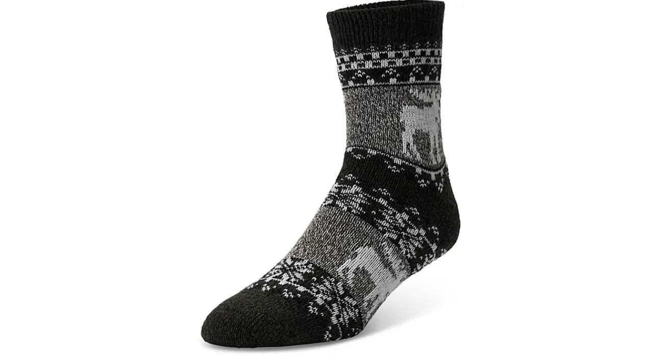MENS ALOE INFUSED MOOSE CREW SOCKS 1 PAIR>FIRESIDE Discount