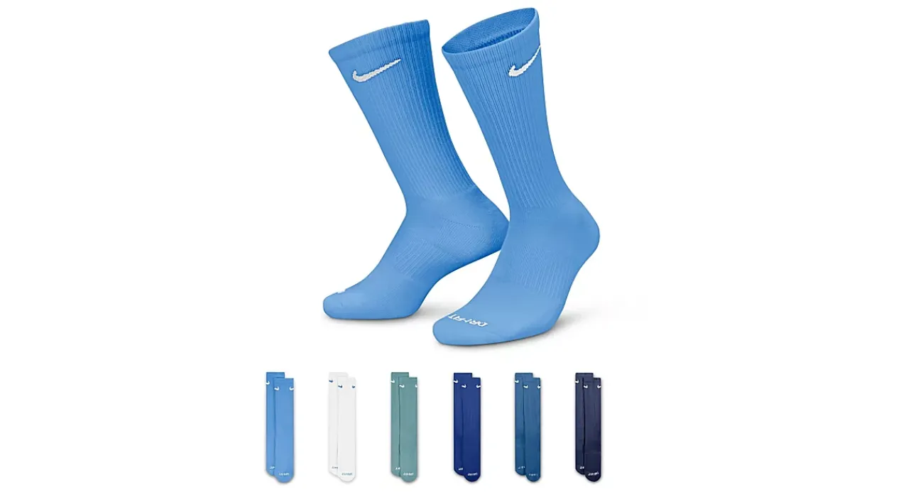 MENS LARGE EVERYDAY CUSHIONED CREW SOCKS 6 PAIRS>NIKE Discount