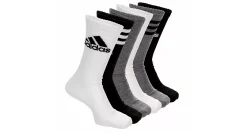 MENS MEDIUM ATHLETIC CUSHIONED CREW SOCKS 6 PAIRS>ADIDAS