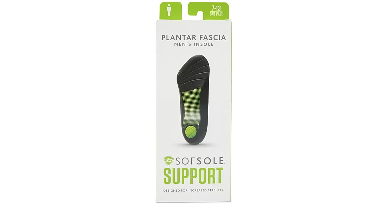 MENS PLANTAR FASCIITIS ORTHOTIC INSOLE>SOF SOLE New
