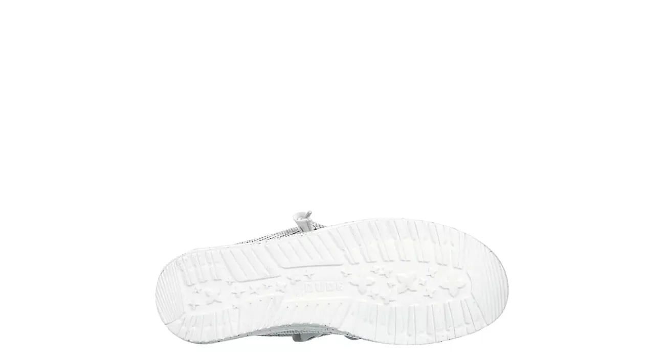 MENS WALLY KNIT WIDE SLIP ON SNEAKER>HEYDUDE