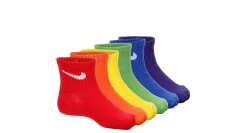 UNISEX 12-24 MONTH QUARTER SOCKS 6 PAIRS>NIKE