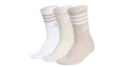 WOMENS CUSHIONED 3-STRIPE 3.0 CREW SOCKS 3 PAIRS>ADIDAS New