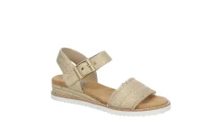 WOMENS DESERT KISS- GOLD CRUSH LOW WEDGE SANDAL>SKECHERS Sale
