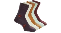 WOMENS FLORAL WAFFLE SLOUCH WELT QUARTER SOCKS 5 PAIRS>XAPPEAL Sale