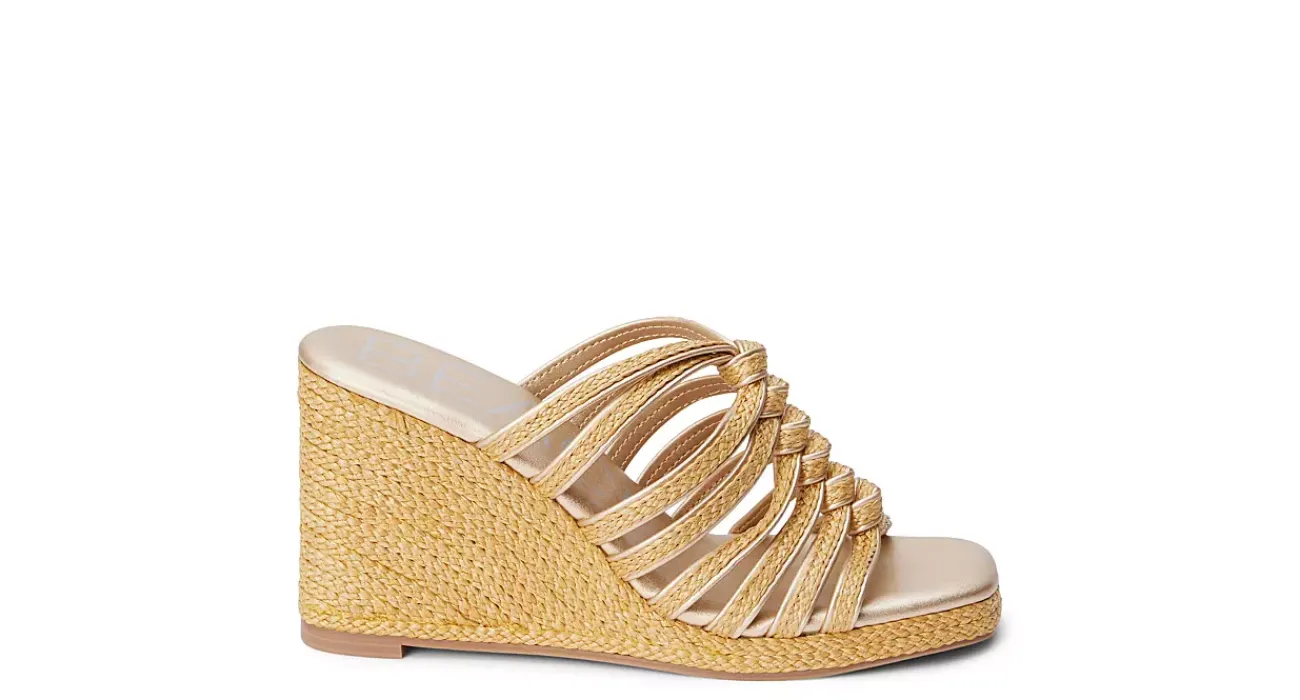 WOMENS LANEY WEDGE RAFFIA>BEACH Outlet