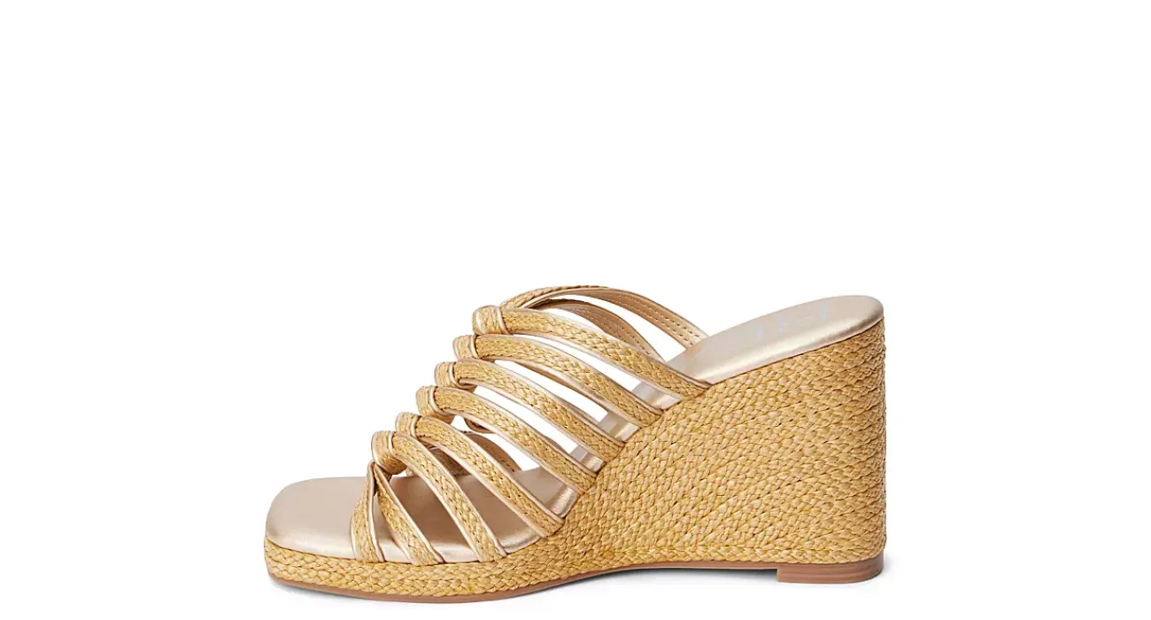 WOMENS LANEY WEDGE RAFFIA>BEACH Outlet