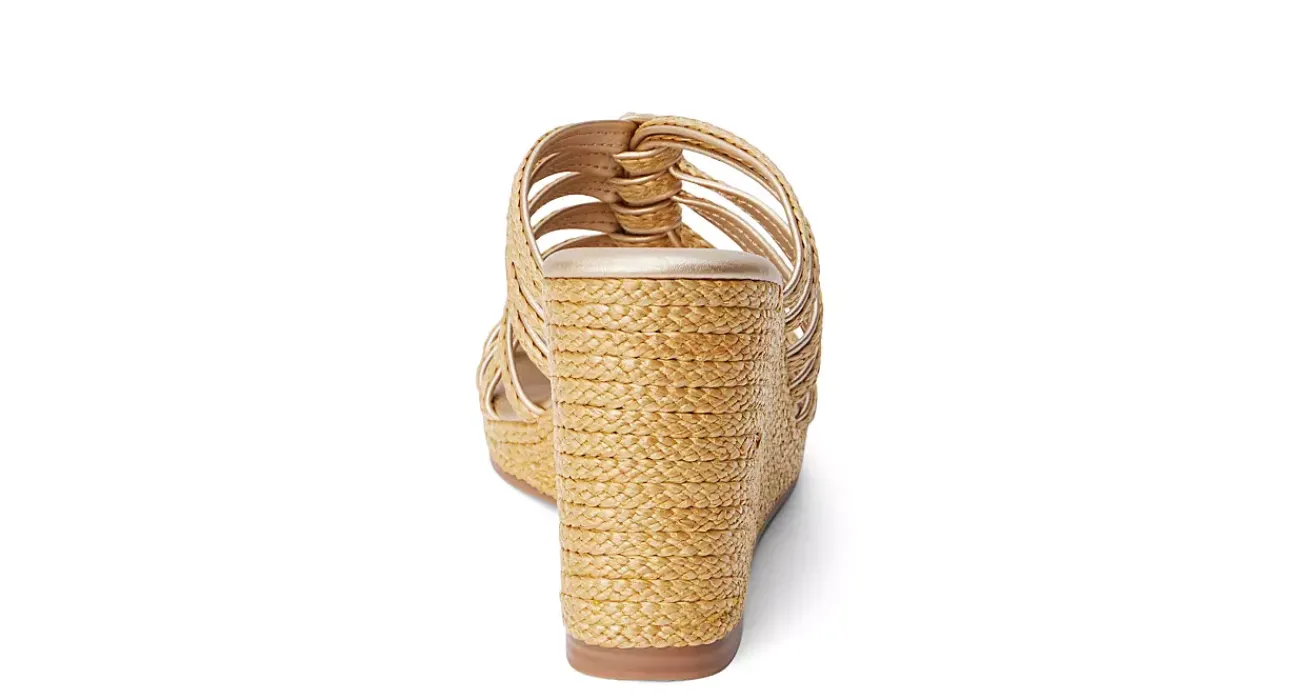 WOMENS LANEY WEDGE RAFFIA>BEACH Outlet