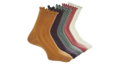 WOMENS LETTUCE EDGE QUARTER SOCKS 5 PAIRS>XAPPEAL Clearance