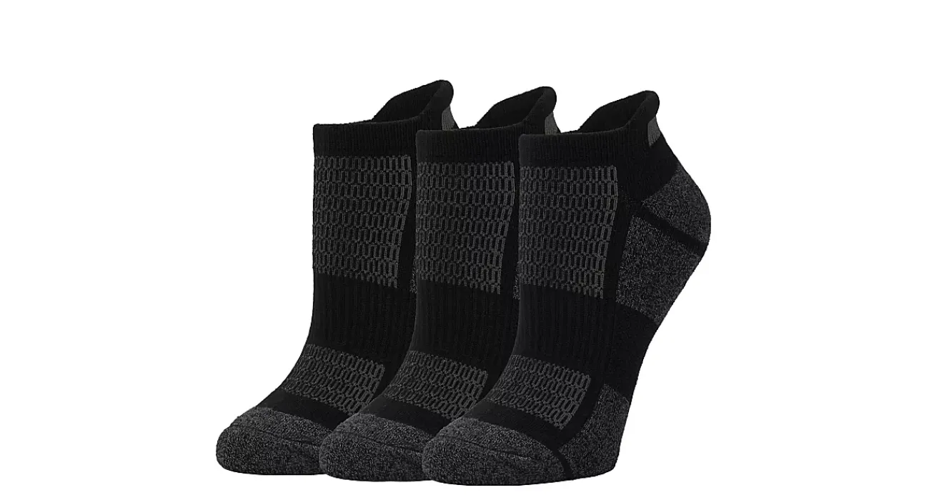 WOMENS MARLED TAB NO SHOW SOCKS 3 PAIRS>SOF SOLE Clearance
