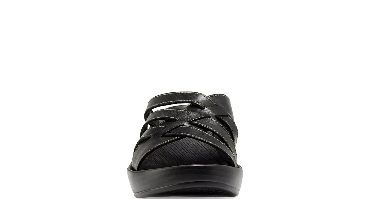 WOMENS POPPY WEDGE SANDAL COMFORT SLIDES WEDGES>EASTLAND