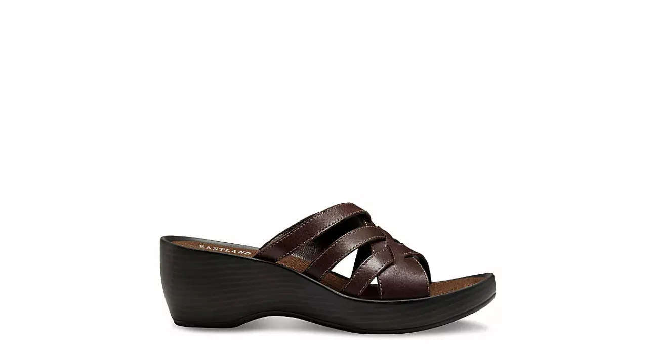 WOMENS POPPY WEDGE SANDAL COMFORT SLIDES>EASTLAND Sale