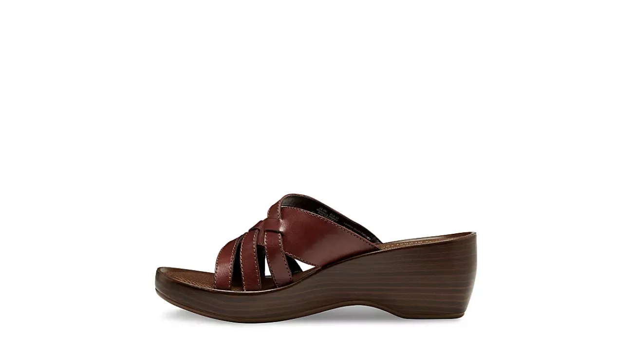 WOMENS POPPY WEDGE SANDAL COMFORT SLIDES WEDGES>EASTLAND Best