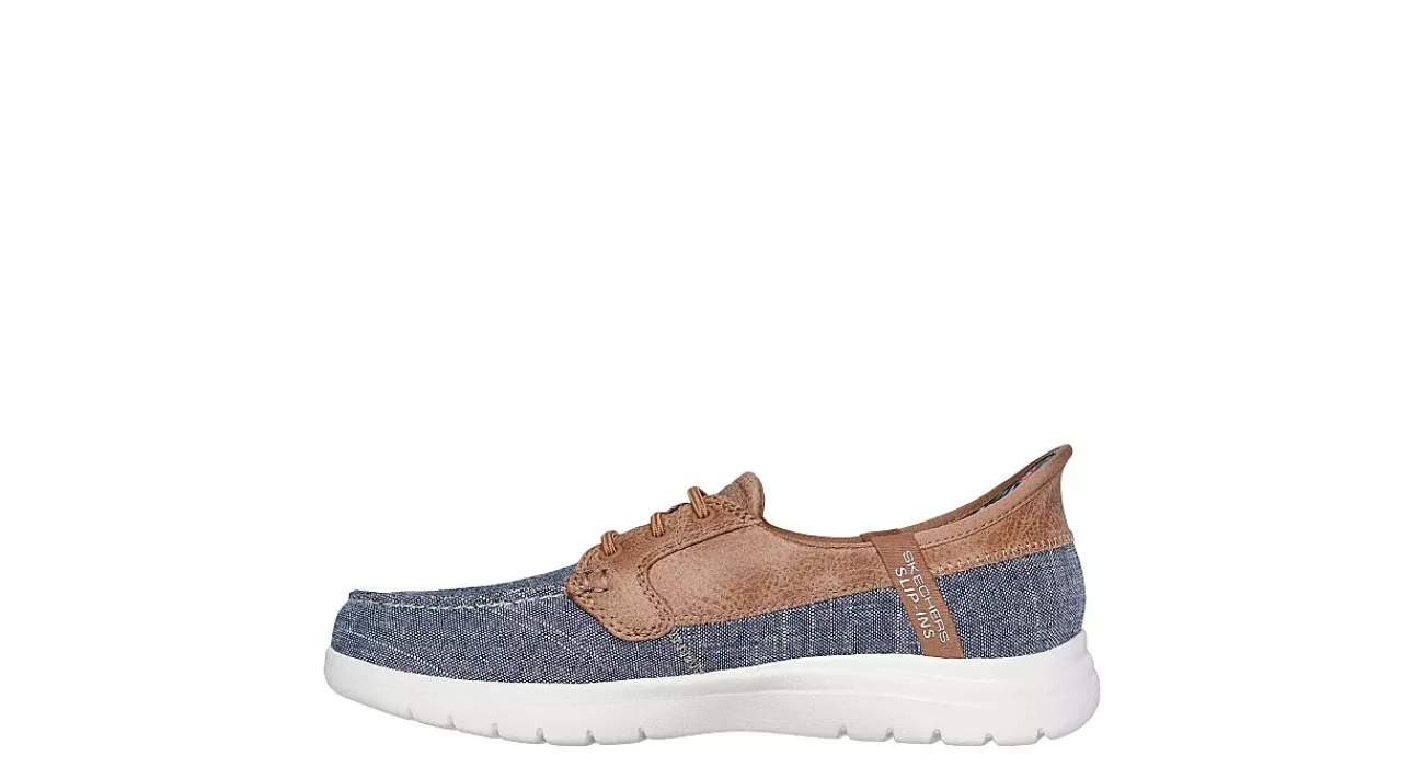 WOMENS SLIP-INS ON THE GO FLEX COASTAL SKY SNEAKER>SKECHERS New