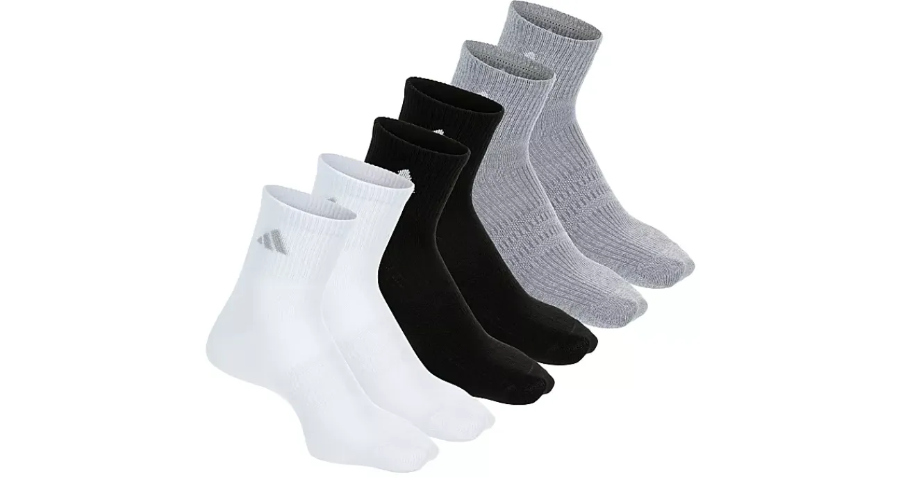 WOMENS SUPERLITE QUARTER SOCKS 6 PAIRS>ADIDAS New
