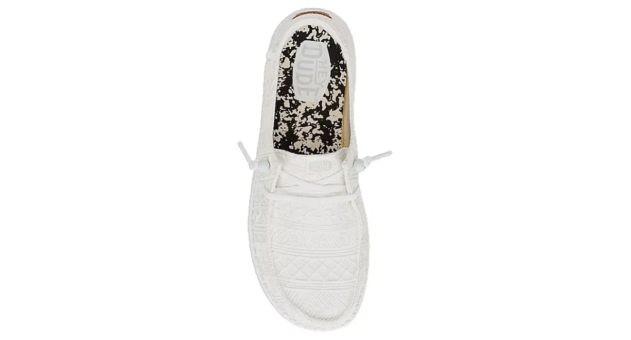 WOMENS WENDY CROCHET LACE SLIP ON SNEAKER>HEYDUDE Hot