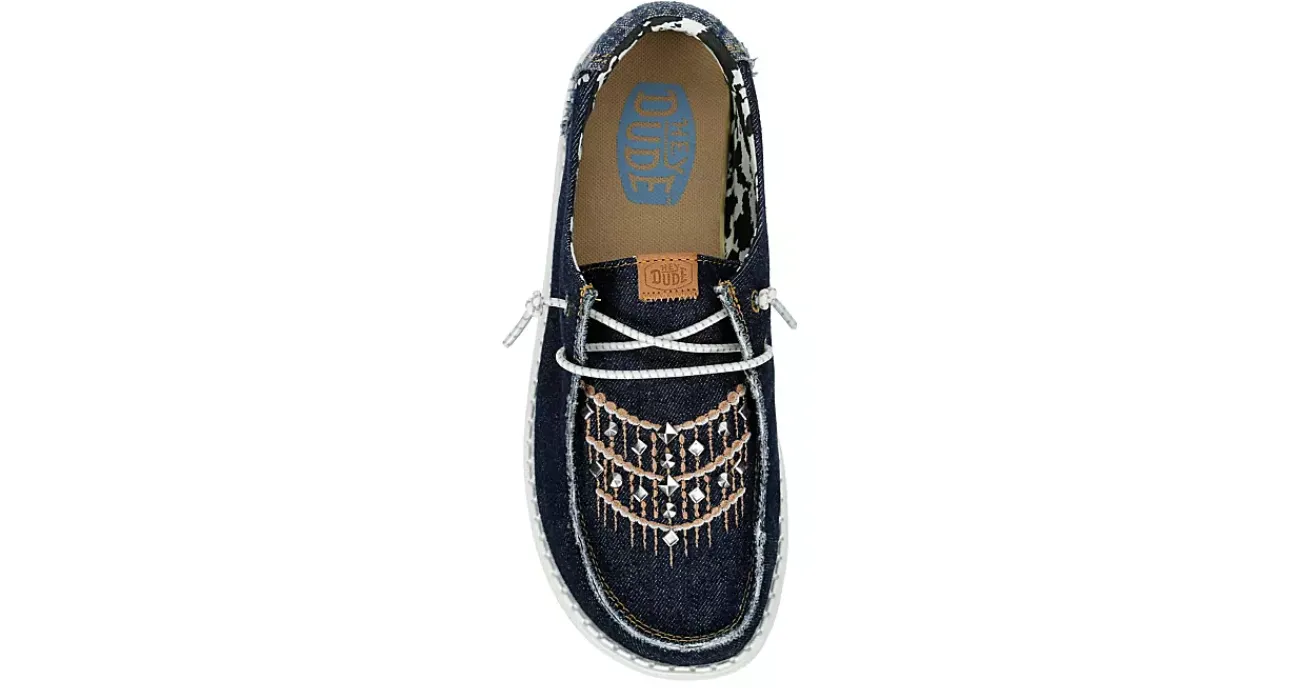 WOMENS WENDY DENIM SLIP ON SNEAKER>HEYDUDE Online